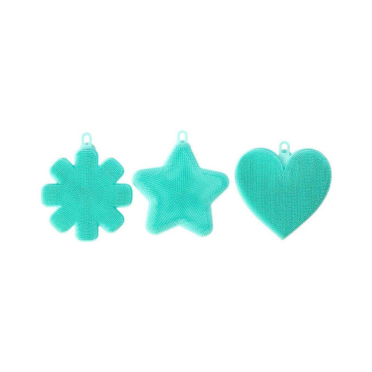 Mimo Teal Silicone Dish Scrubbers.