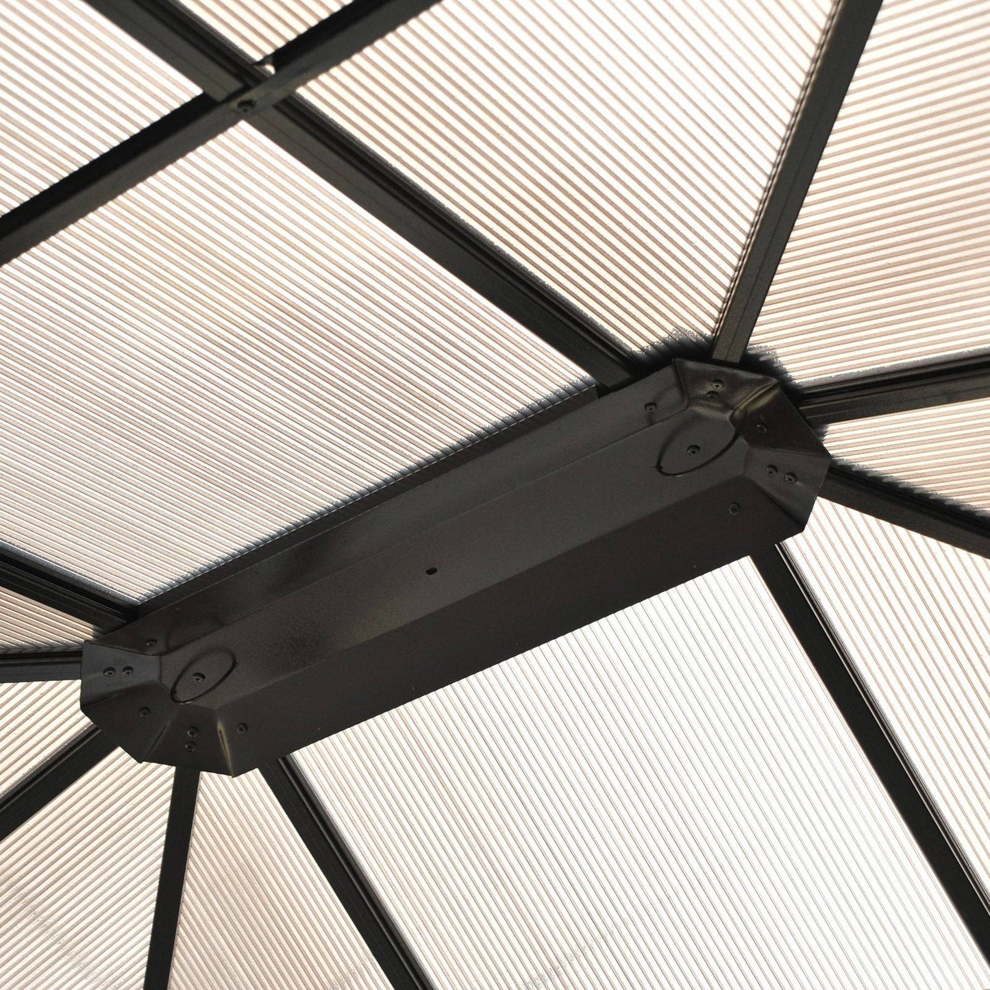 3.6 x 4m Hardtop Gazebo Canopy with Polycarbonate Roof and Aluminium Frame