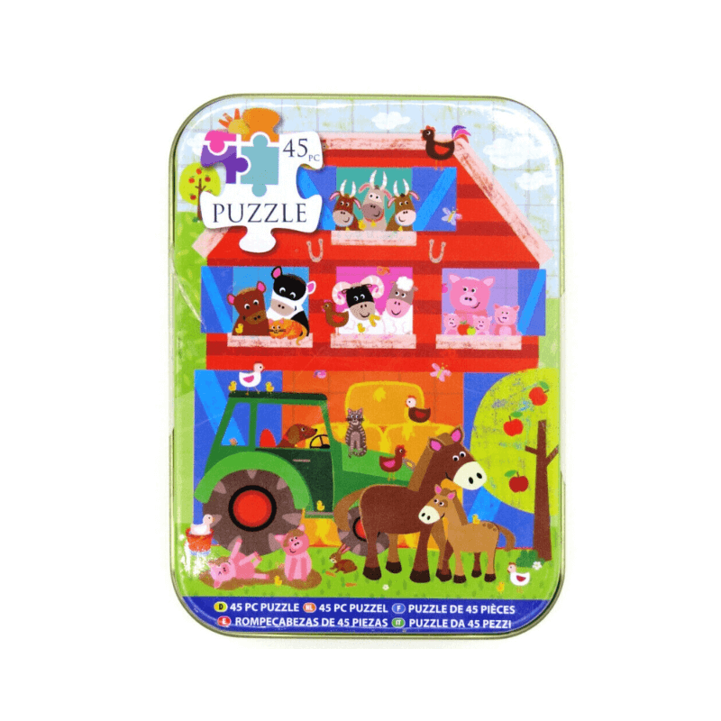 Wholesale Down On The Farm 45 Puzzle In Tin - (Case of 36)