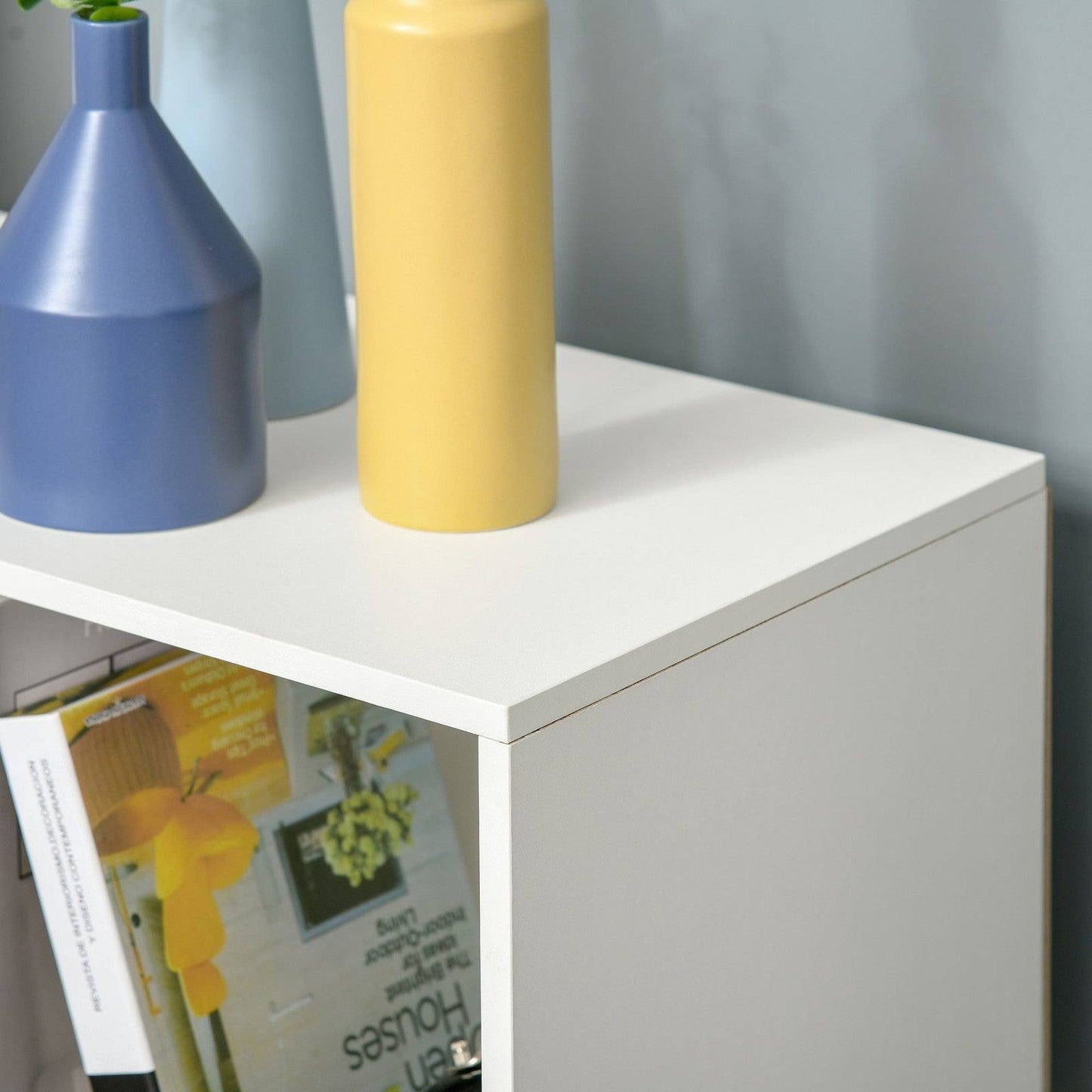 Nine-Cube Compact Shelving Unit - White