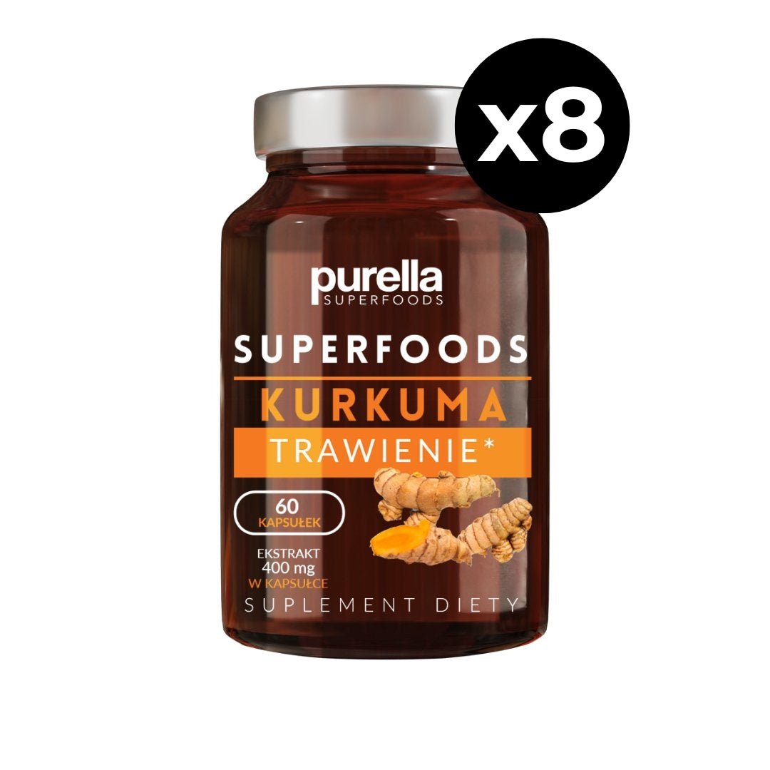 8x Food Supplement Turmeric 60 capsules