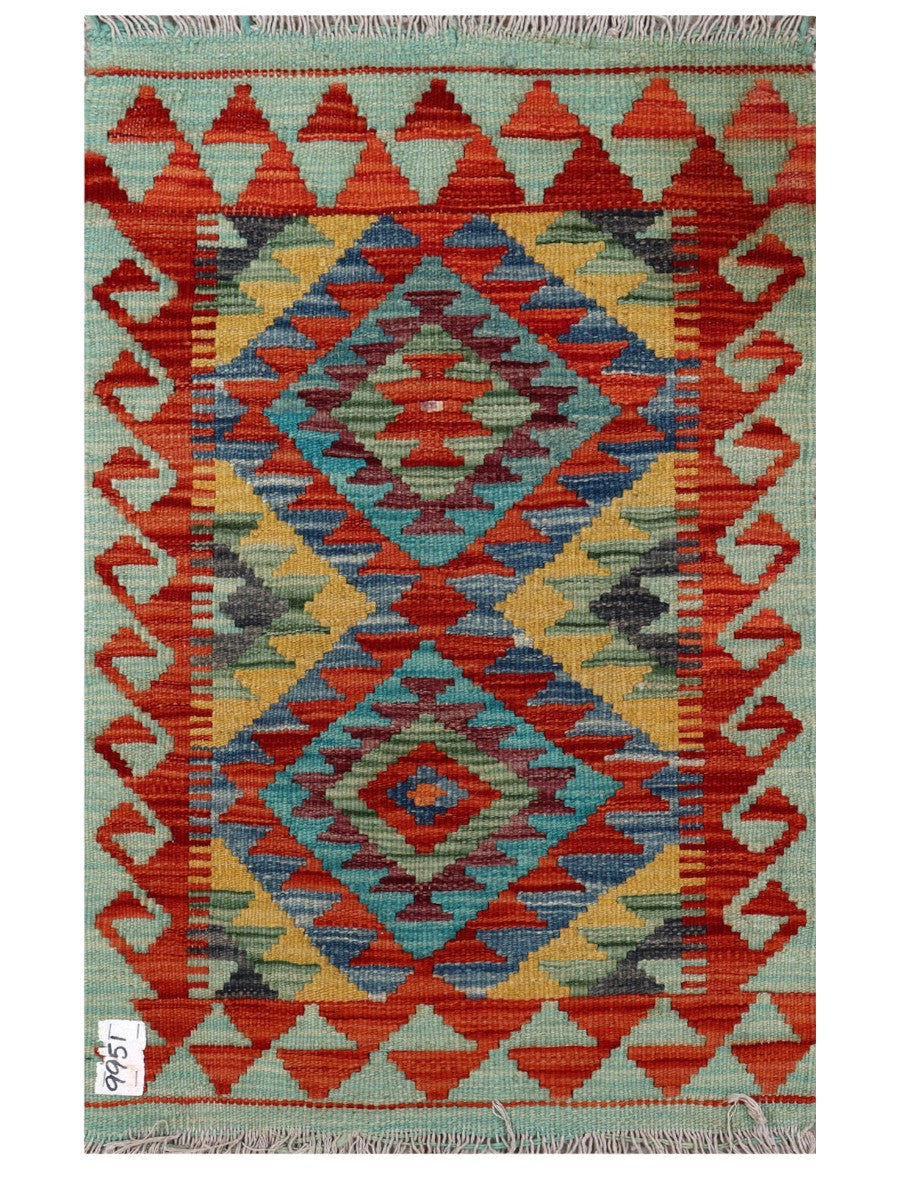 Maimana Afghanistan Kilim Rug - 84 x 54 cm