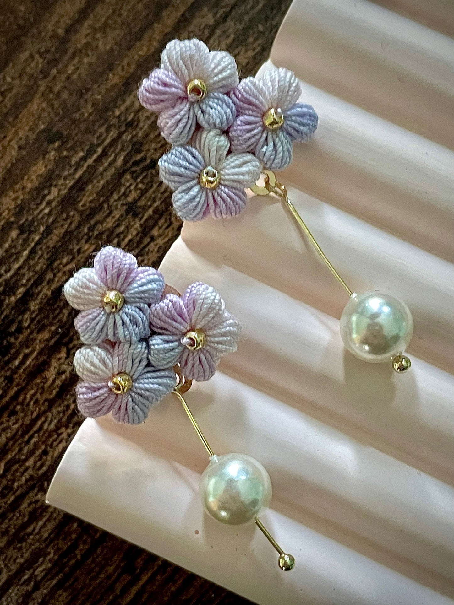 Sweet Alyssum Micro Crochet Earrings
