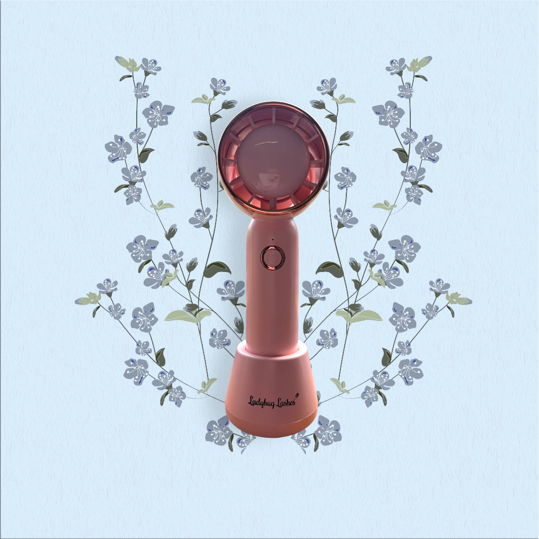 Portable USB Lash Drying Fan – Available in Pink and White