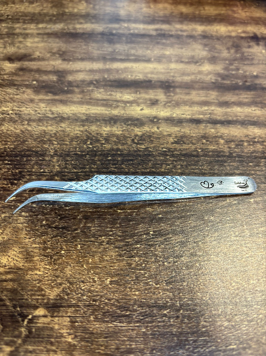 All Purpose Curved 60 Degree Fibre Grip Tweezers – Isolation & Fan Tool