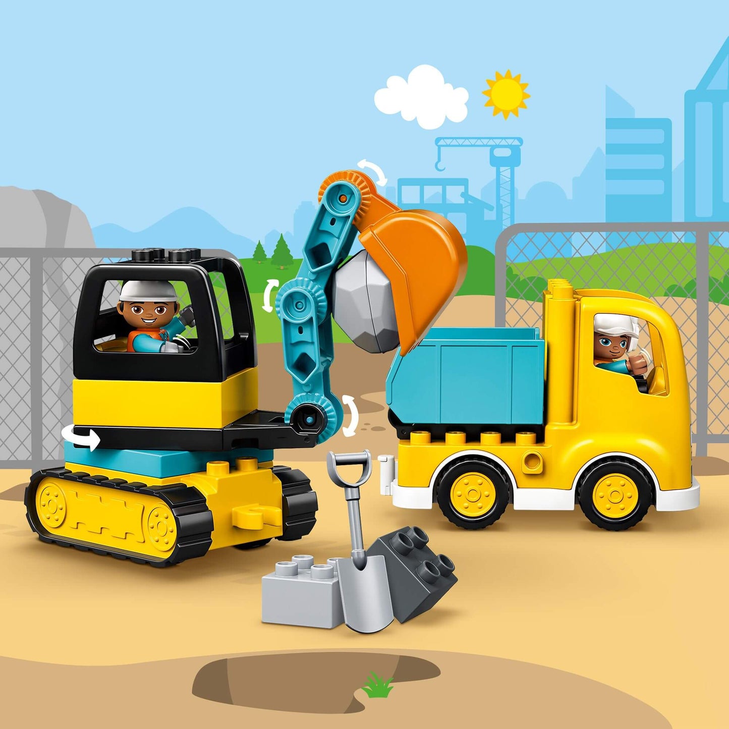 Lego Duplo 10931 Truck and Tracked Excavator for Toddlers Ages 2 & Up