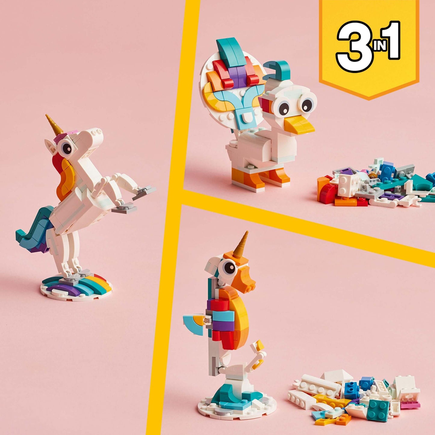 Lego Creator 3 in 1 31140 Magical Unicorn Playset for Ages 7 and Up