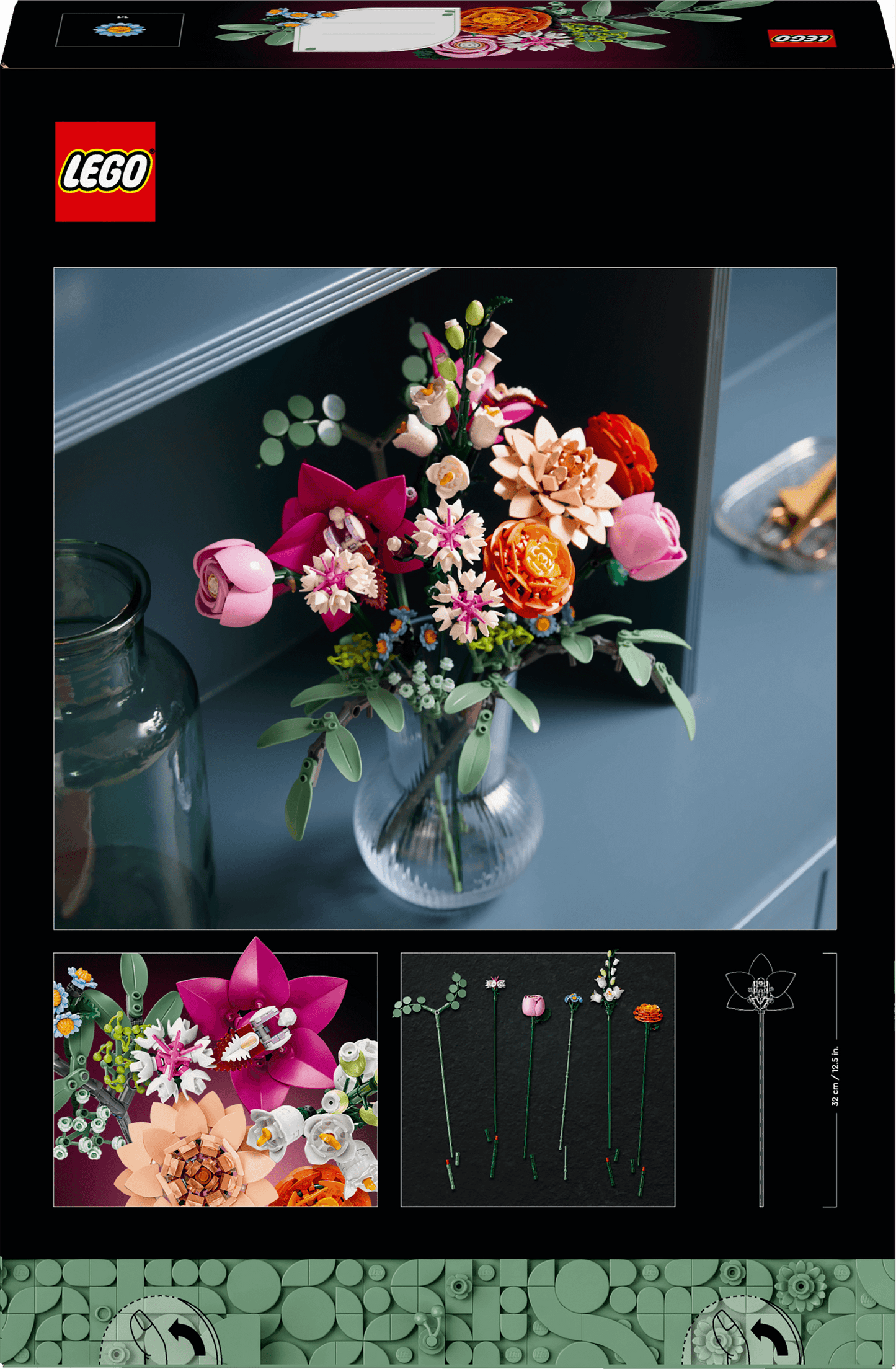 Lego Botanicals 10342 Pretty Pink Flower Bouquet for Adults Ages 18+