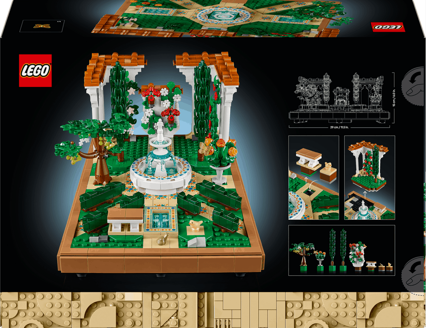 Lego Icons 10359 Fountain Garden Building Set for Adults Ages 18 & Up