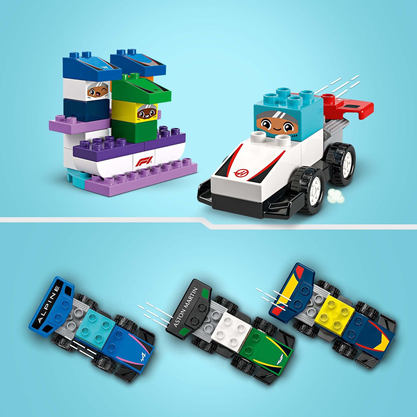 Lego Duplo 10445 F1 Team Race Cars & Drivers for Toddlers Ages 2 & Up