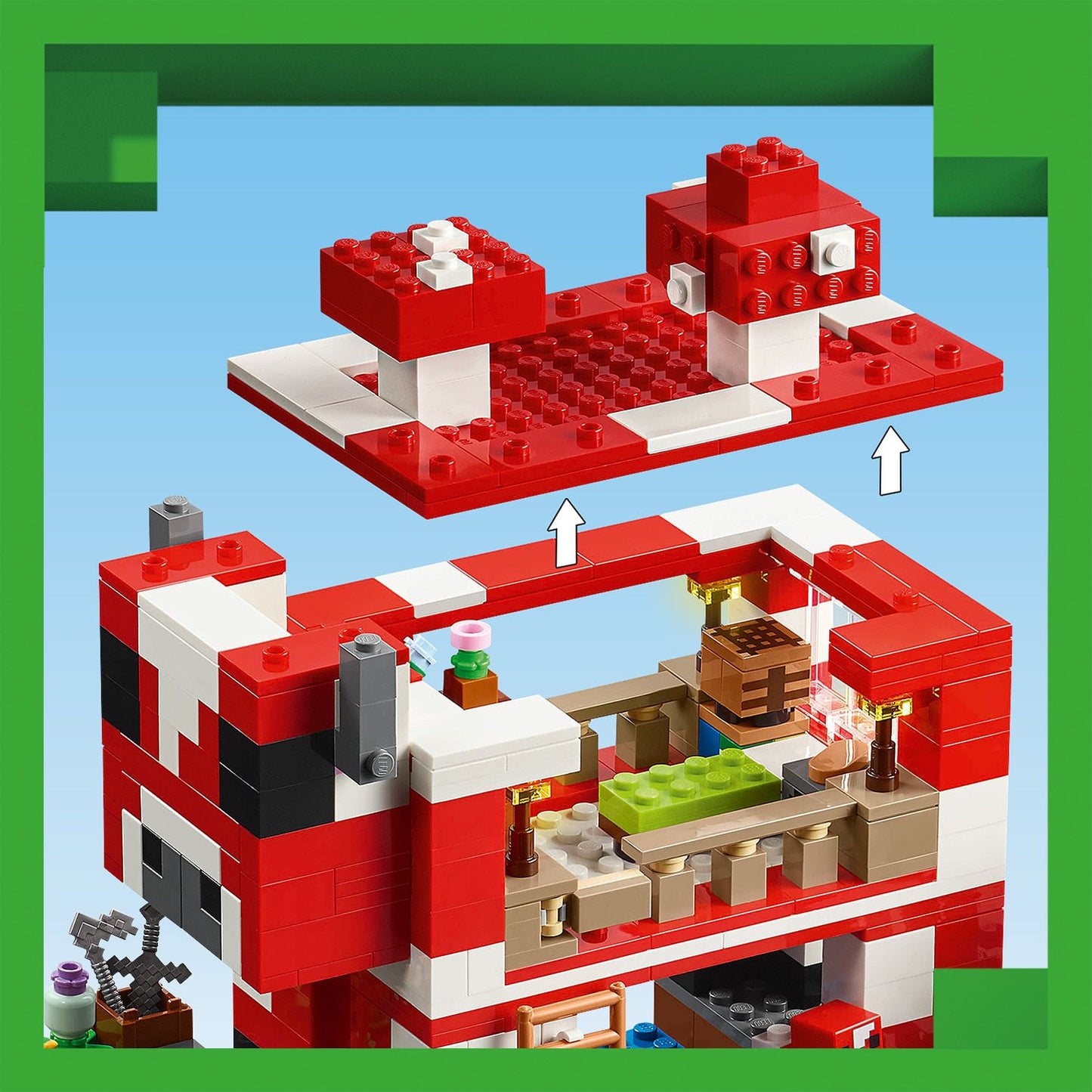 Lego Minecraft 21270 The Mooshroom House Toy Playset for Ages 8 and Up