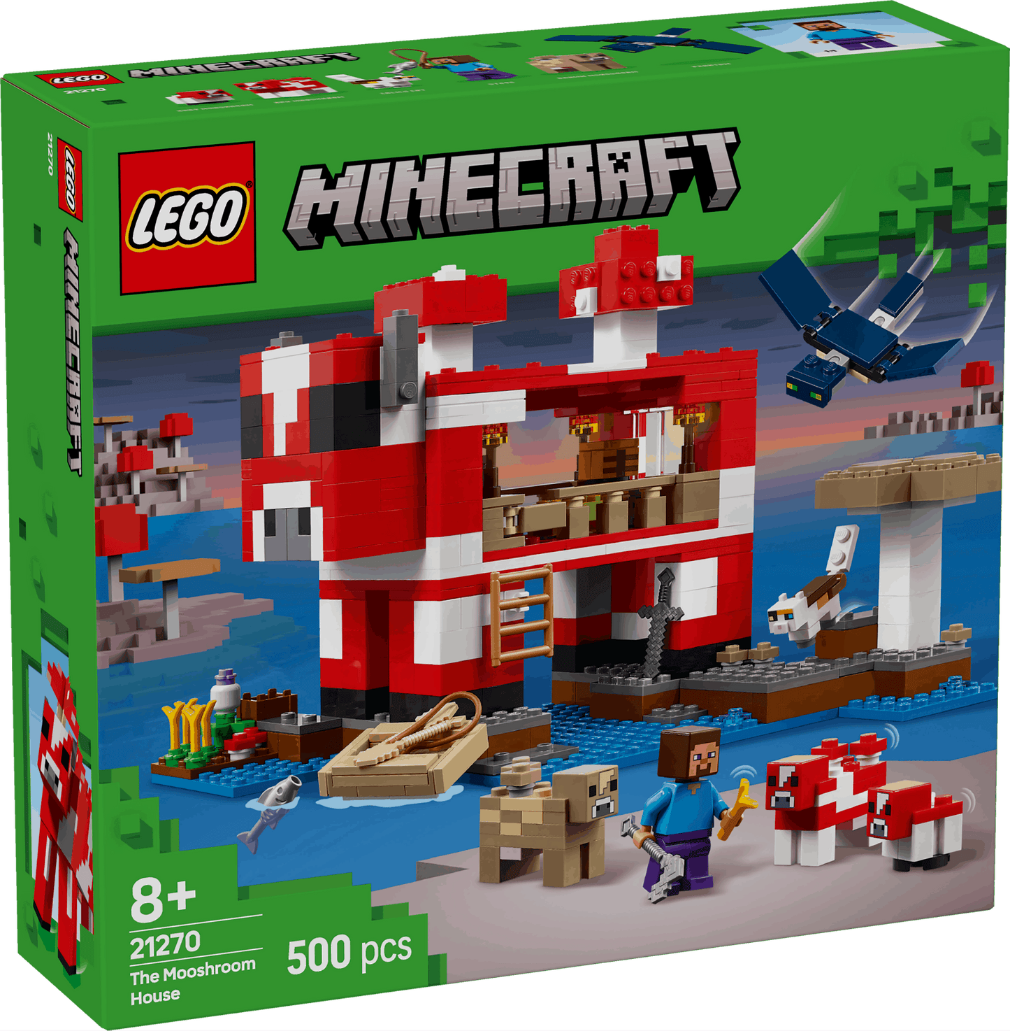 Lego Minecraft 21270 The Mooshroom House Toy Playset for Ages 8 and Up