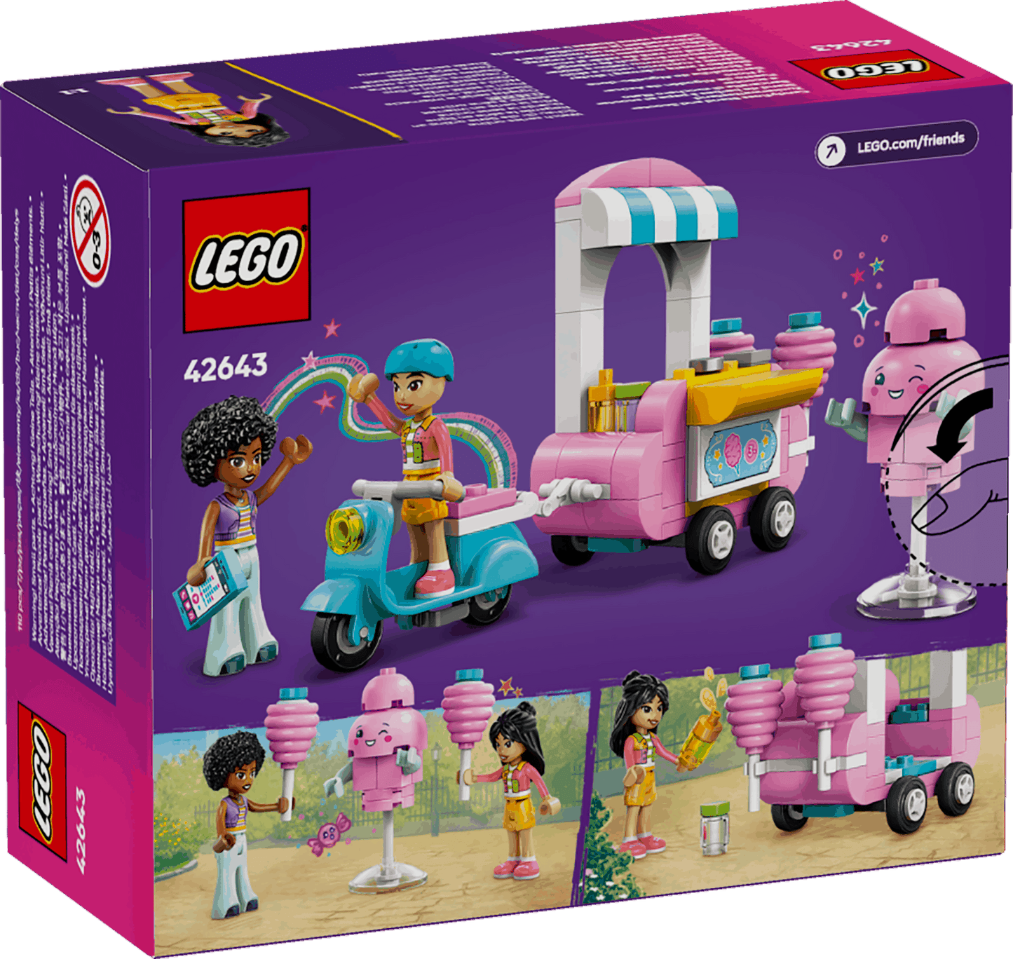 Lego Friends 42643 Cotton Candy Stand & Scooter Playset for Age 6 & Up