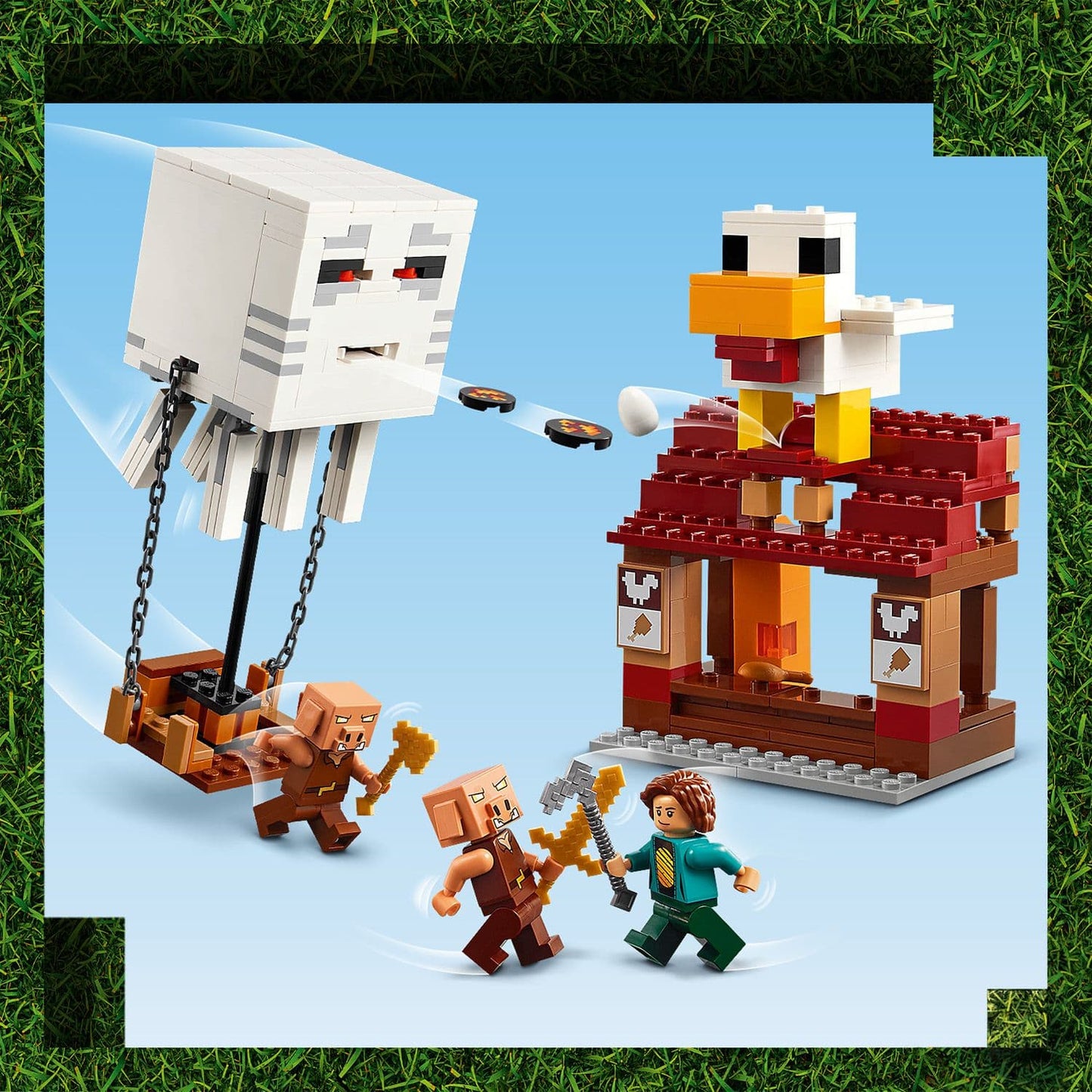 Lego Minecraft Movie 21273 The Ghast Balloon Village Attack Ages 10+