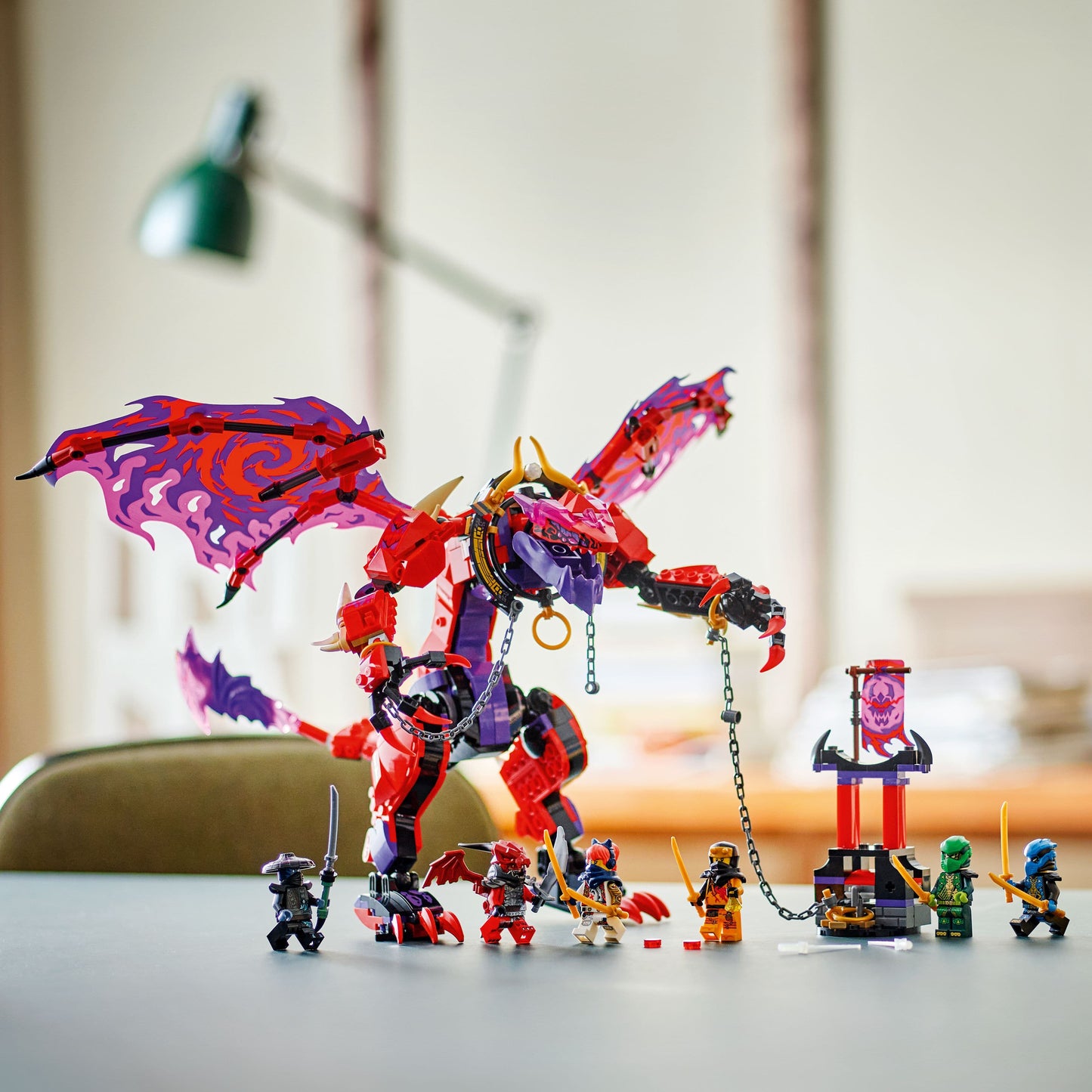 Lego Ninjago 71832 Thunderfang Dragon of Chaos Toy for Ages 8 and Up