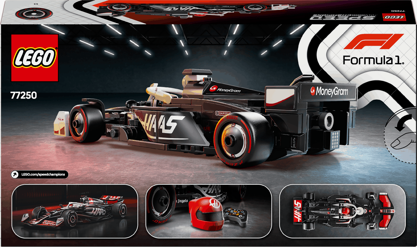 Lego Speed Champions 77250 MoneyGram Haas F1 Team VF-24 Race Car 10+
