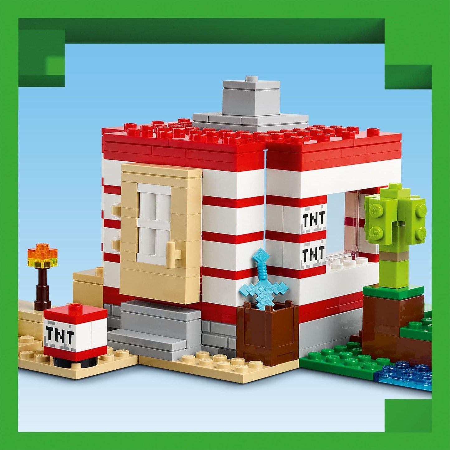 Lego Minecraft 21275 The TNT Jungle House Playset for Ages 8 and Up