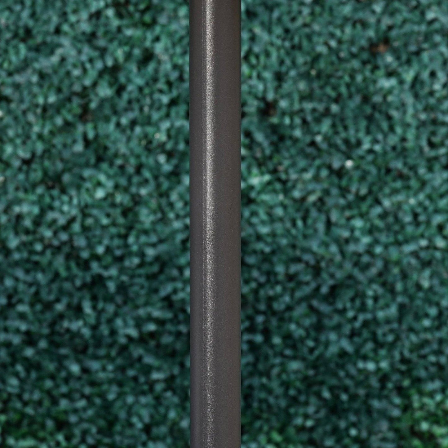 Garden Parasol Outdoor Tilt Sun Umbrella Patio 24 LED Light Hand Crank Grey