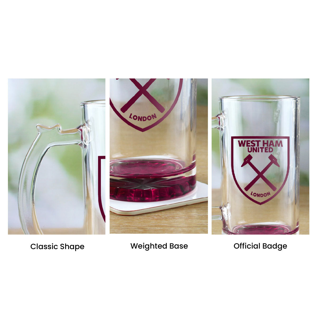 Engraved Official West Ham 20oz Beer Mug, Gift Boxed