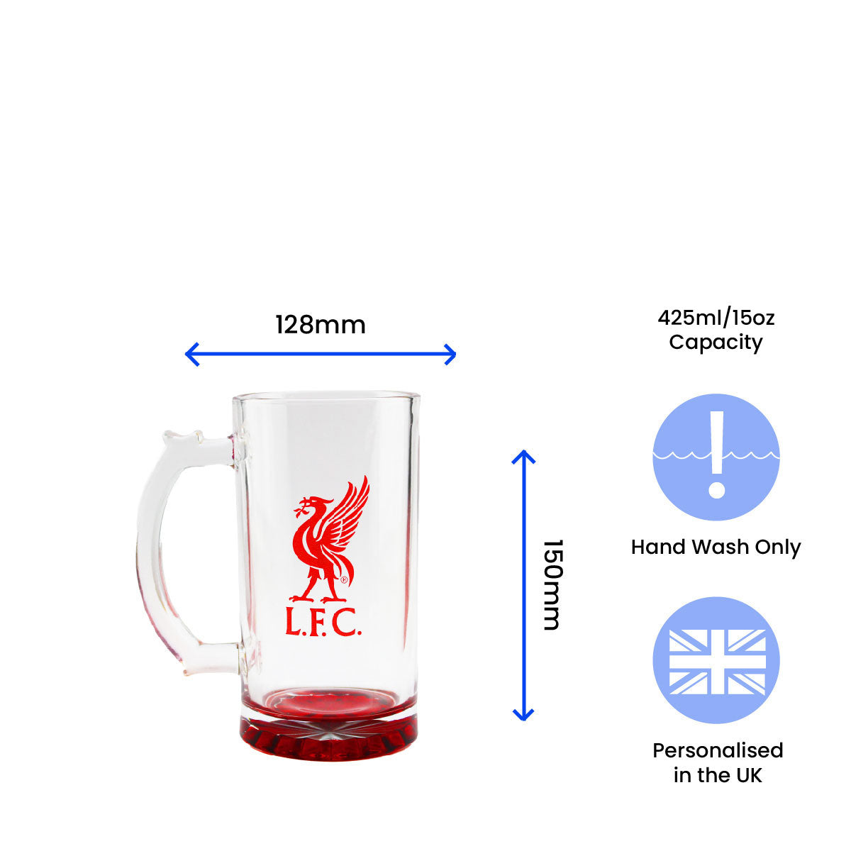 Engraved Official Liverpool 20oz Beer Mug, Gift Boxed