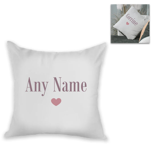 Personalised Cushion - Name with Heart Design