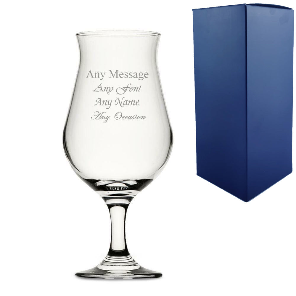 Personalised Engraved Stemmed And Pint Glasses With Gift Box