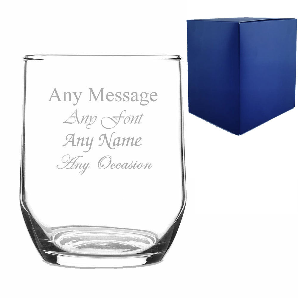 Personalisd Engraved Whisky Glass Tumblers With Gift Box
