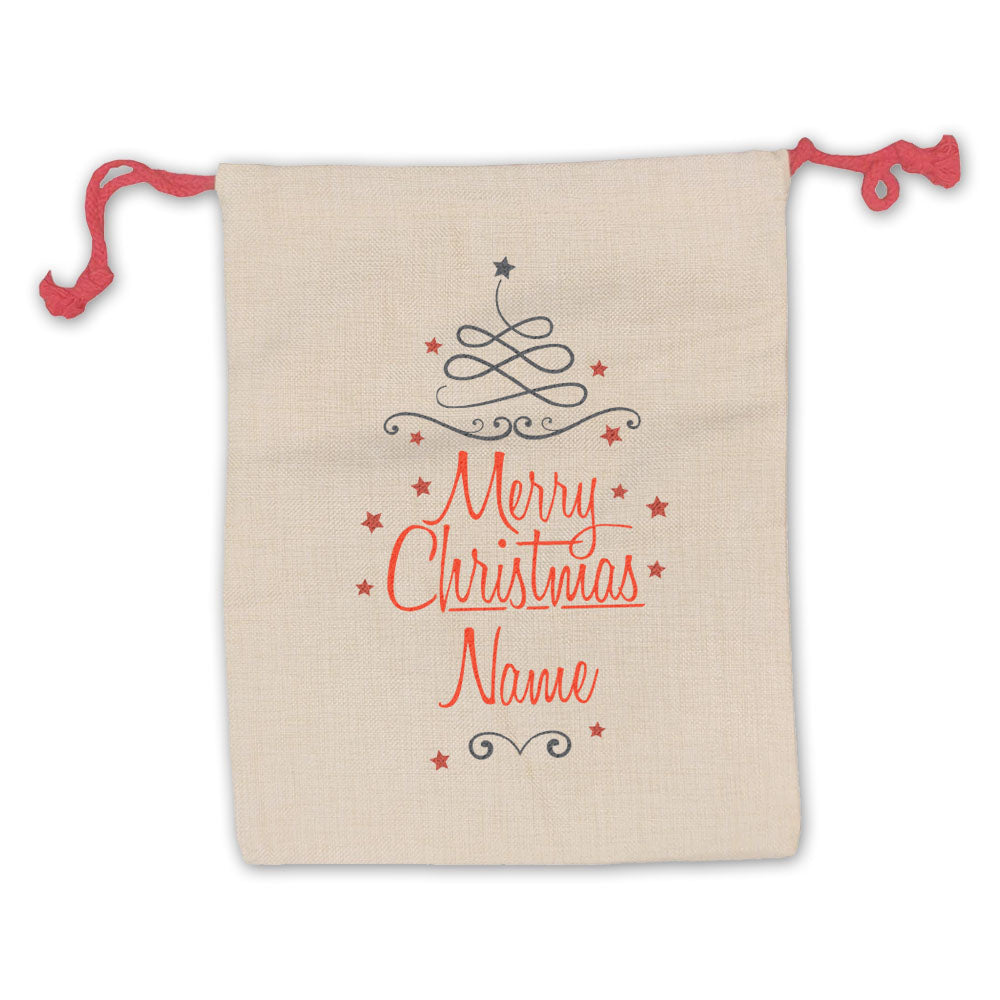Christmas Presents Sack with Merry Christmas Design