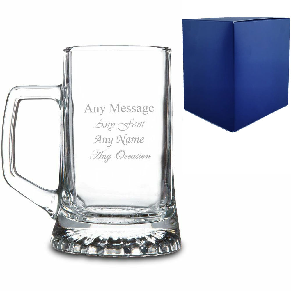 Personalised Engraved Stemmed And Pint Glasses With Gift Box