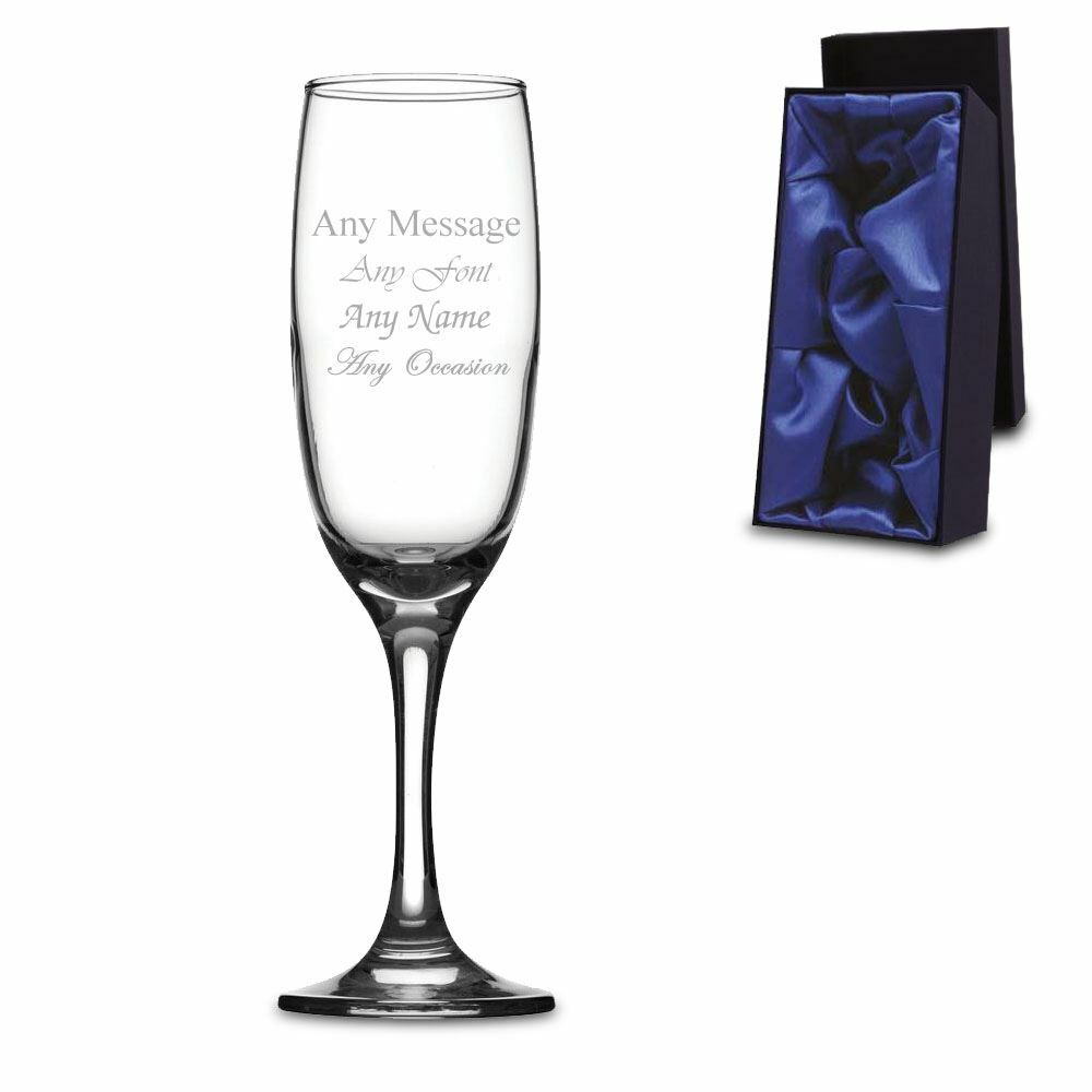 Engraved Champagne Flute Personalized Glassware for Special Occasions and Gifts