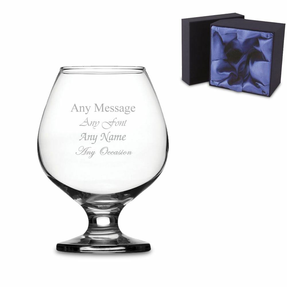 Personalised Engraved Whisky & Brandy Glasses With Gift Box