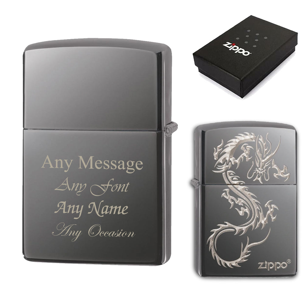 Engraved Chinese Dragon Official Zippo Windproof Lighter