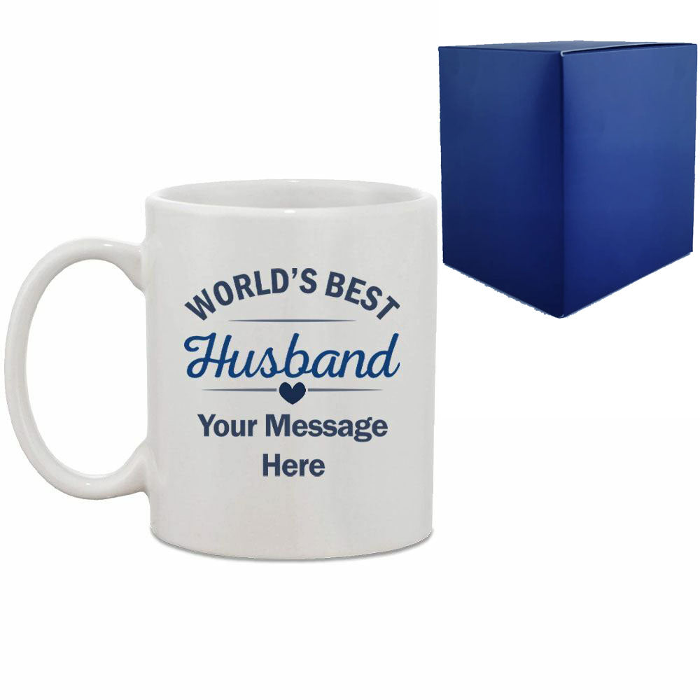 Printed Hot Drinks Mug with World's Best Husband Design
