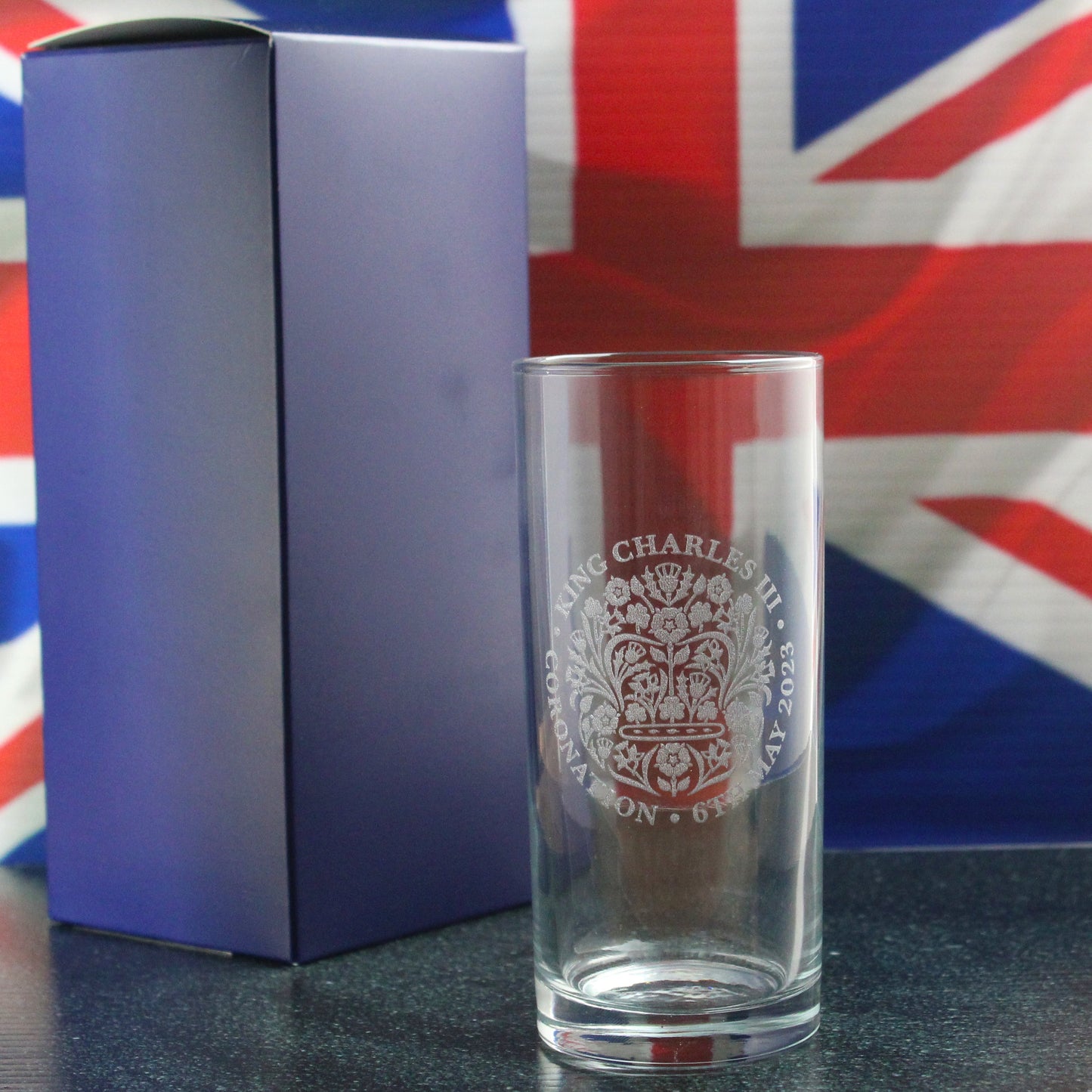 Engraved Commemorative Coronation of the King Hiball Tumbler