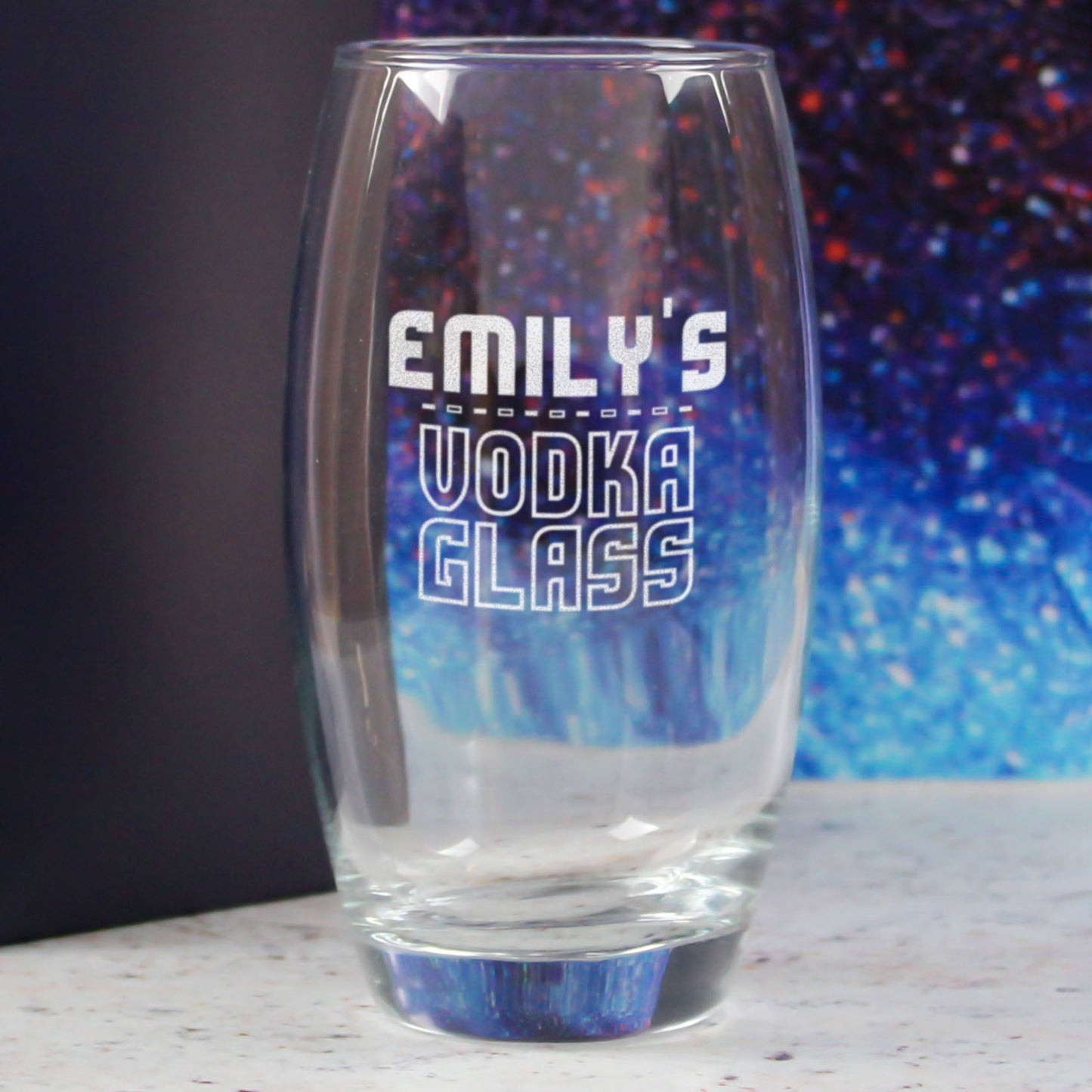 Personalised Engraved Vodka Tondo Hiball with 'Name's Vodka Glass' Design