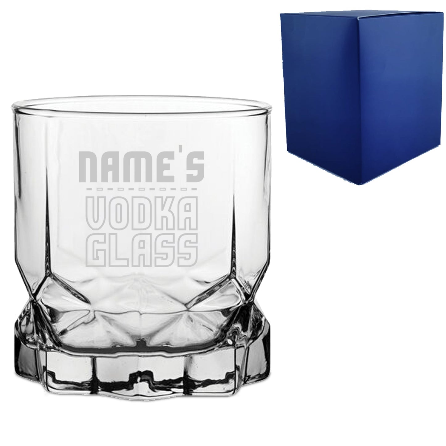 Personalised Engraved Vodka Future Tumbler with 'Name's Vodka Glass' Design
