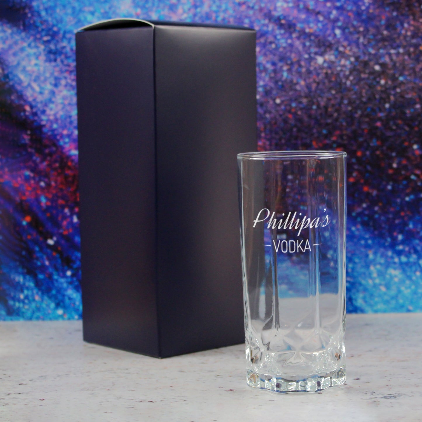 Personalised Engraved Novelty Vodka Future Hiball with 'Name's Vodka' Design