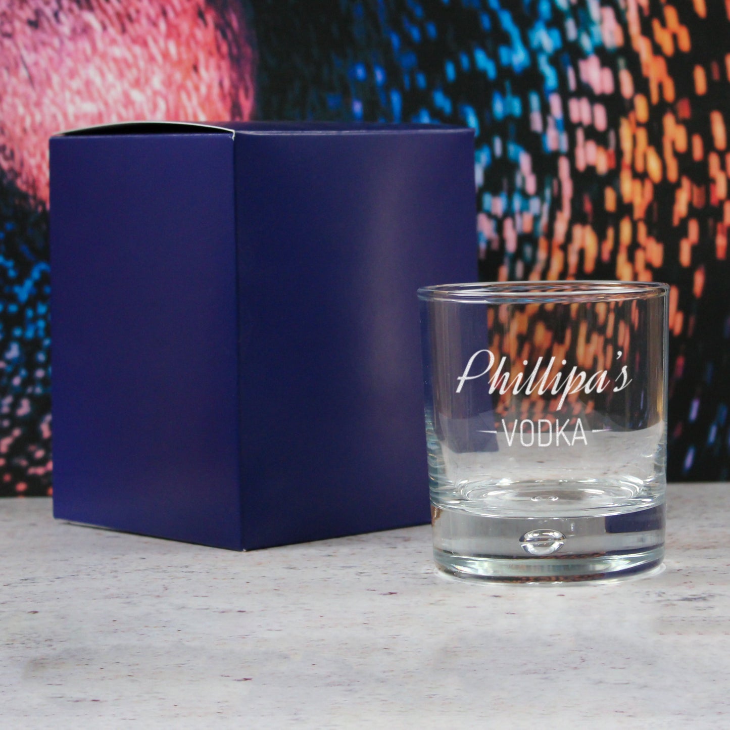 Personalised Engraved Novelty Vodka Bubble Tumbler with 'Name's Vodka' Design
