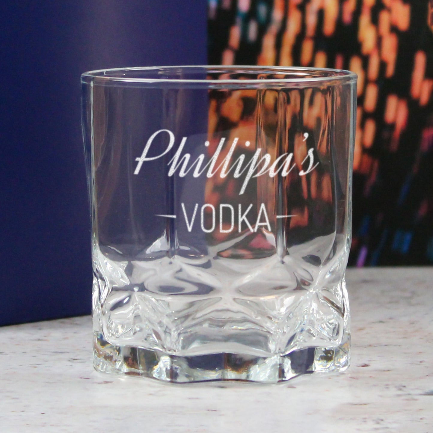 Personalised Engraved Novelty Vodka Future Tumbler with 'Name's Vodka' Design