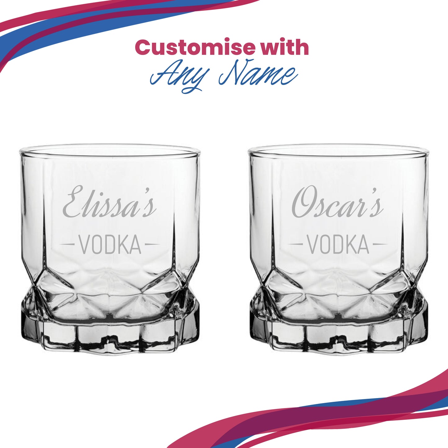 Personalised Engraved Novelty Vodka Future Tumbler with 'Name's Vodka' Design