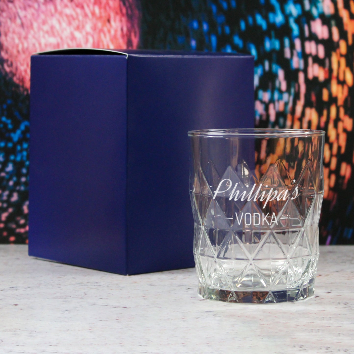 Personalised Engraved Novelty Vodka Keops Tumbler with 'Name's Vodka' Design