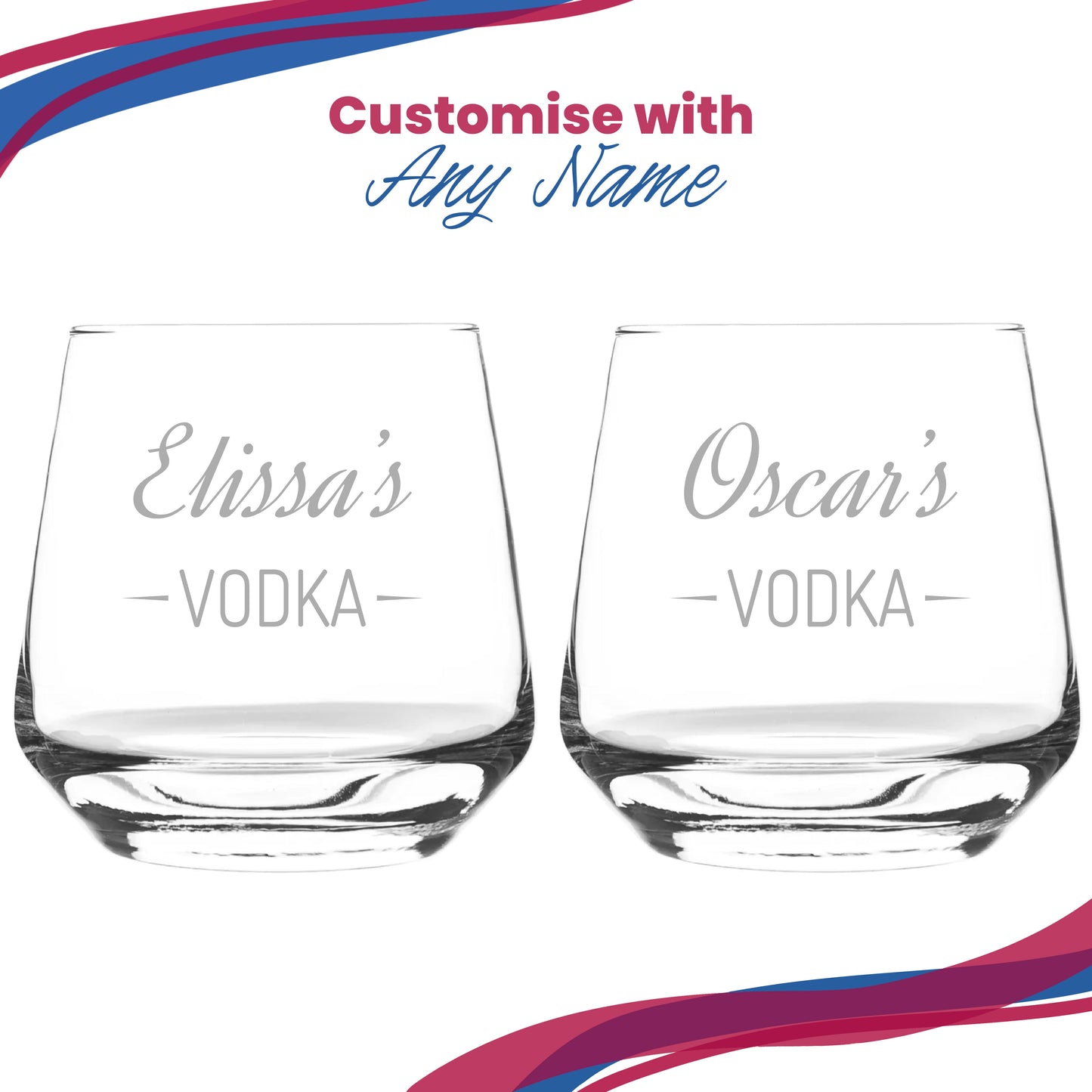 Personalised Engraved Novelty Vodka Tallo Tumbler with 'Name's Vodka' Design