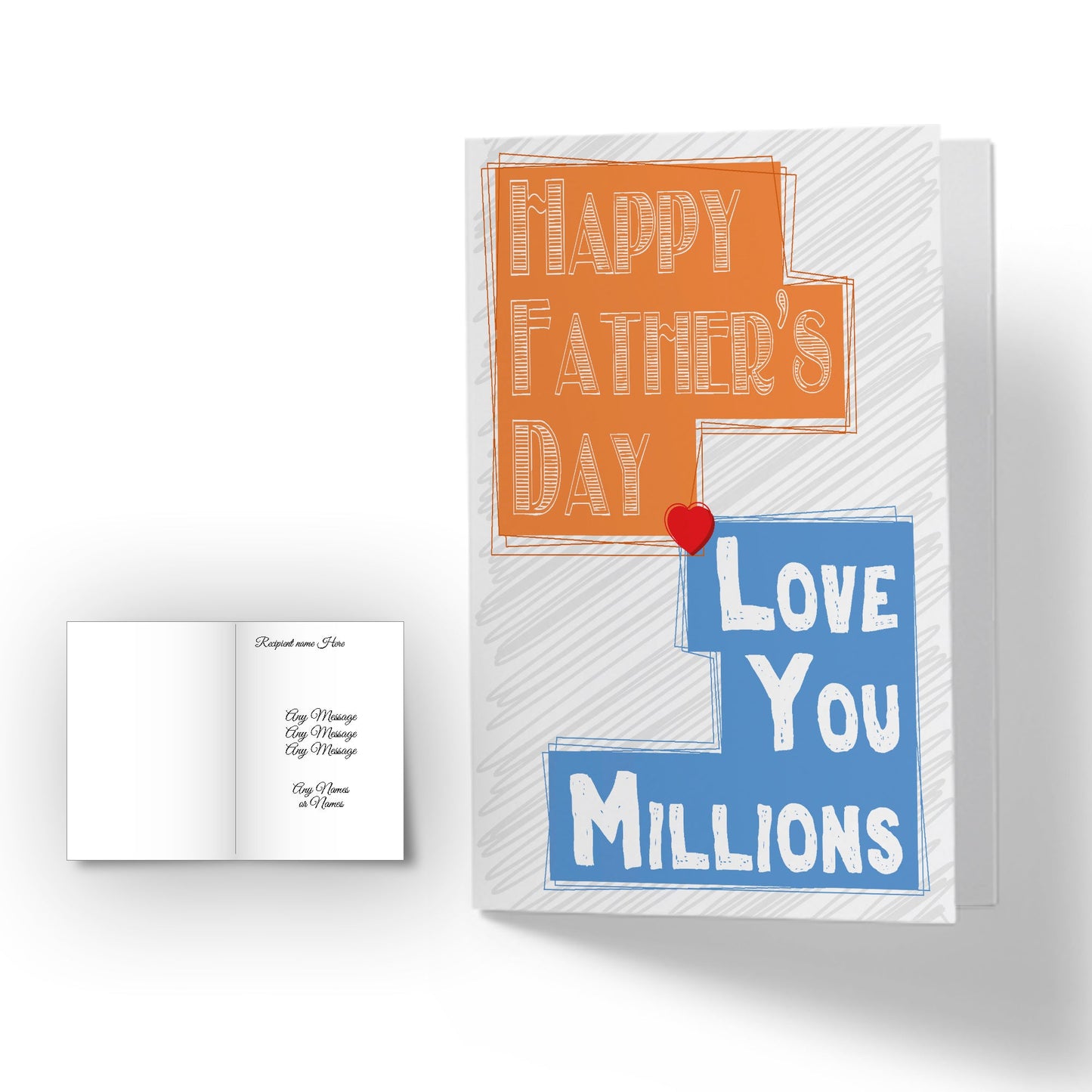 Personalised Happy Fathers Day Card - Love you Millions