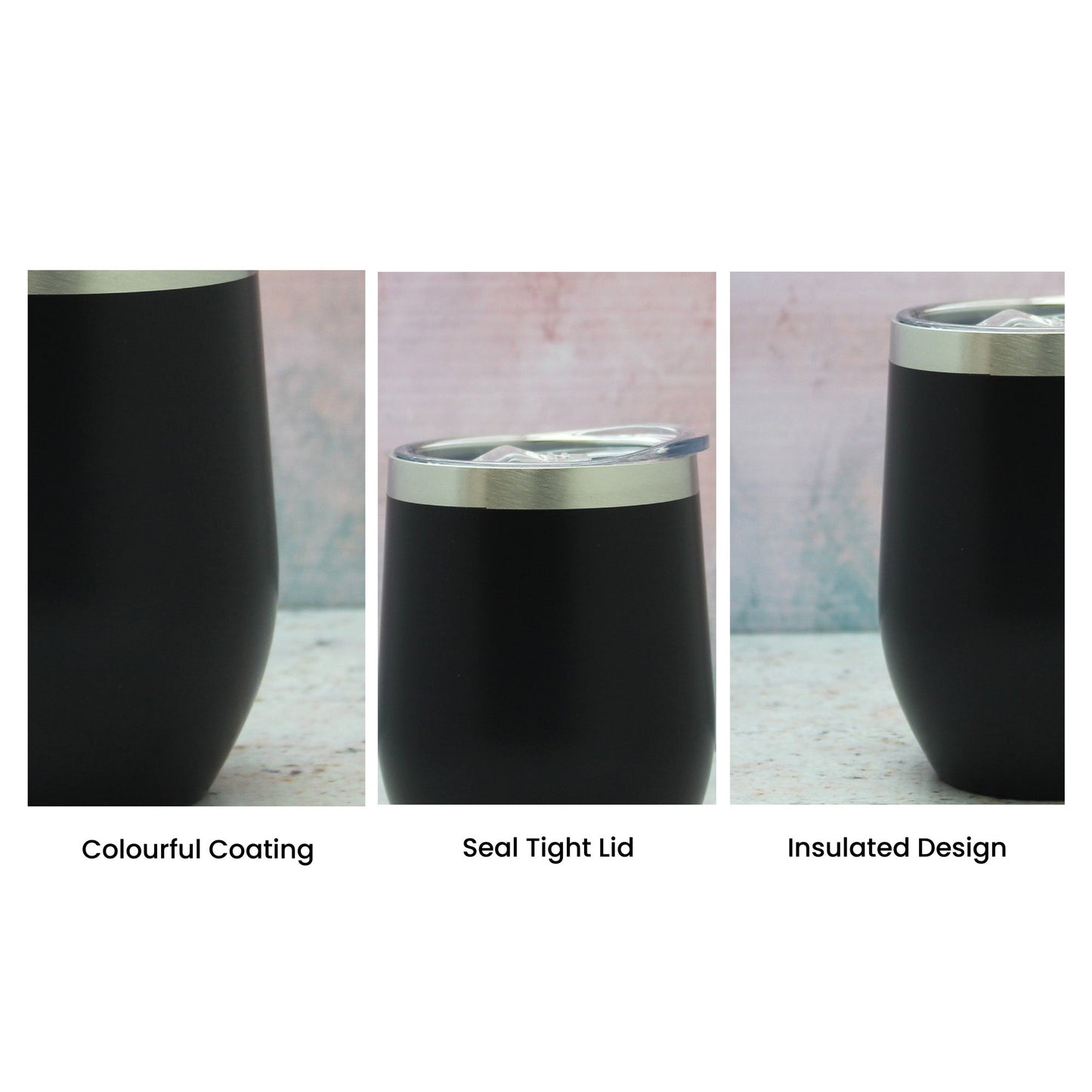 Engraved Black Insulated Travel Cup