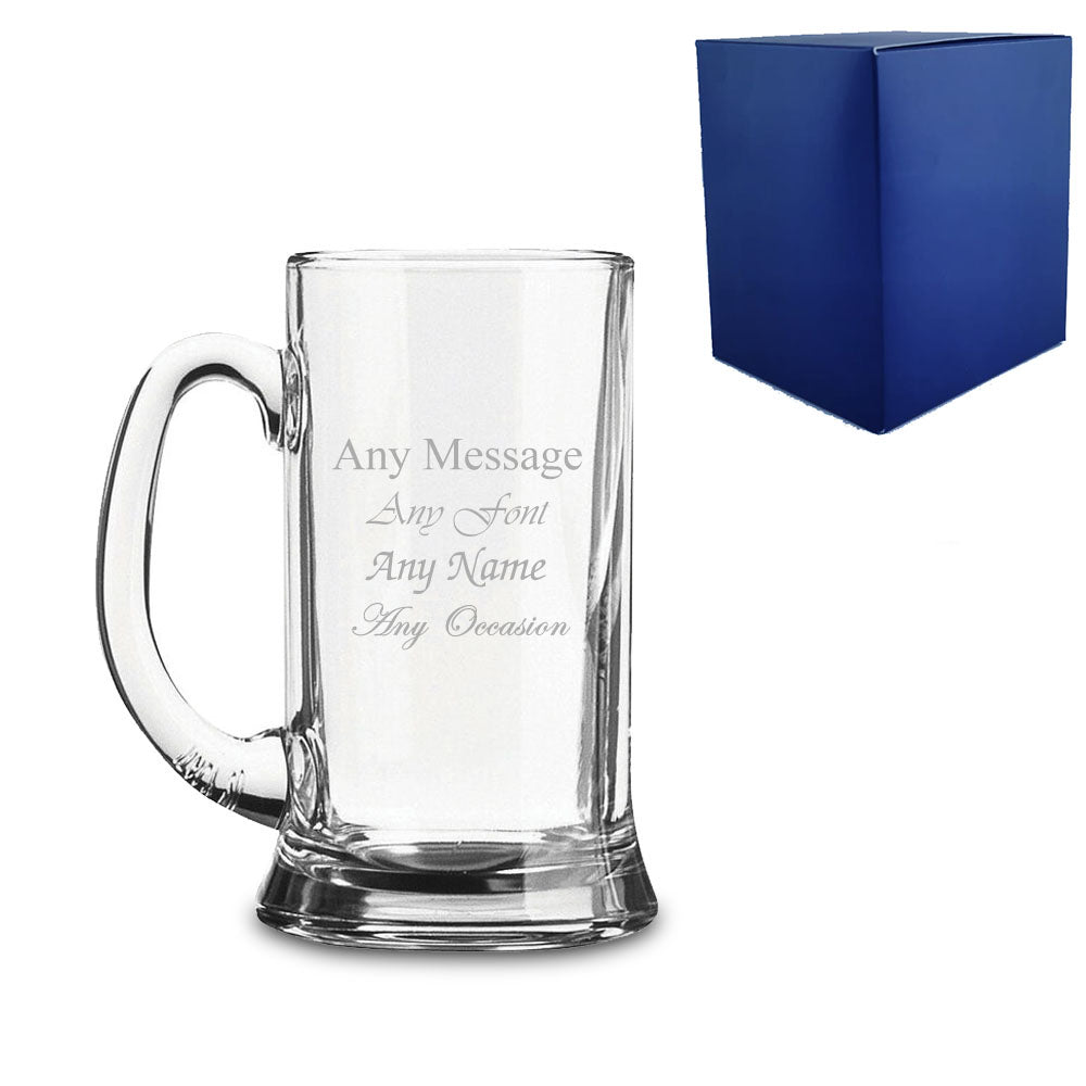 Personalised Engraved Stemmed And Pint Glasses With Gift Box