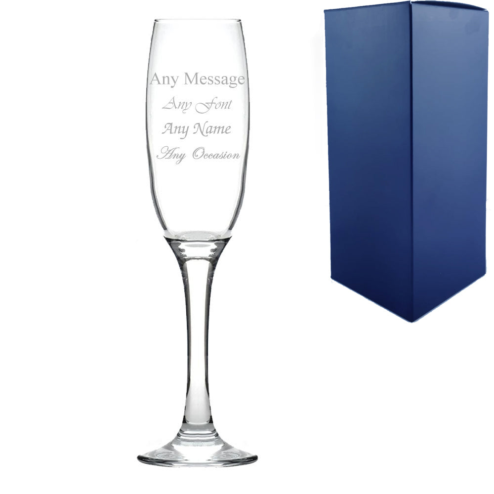 Personalised Engraved Champagne Glasses With Gift Box