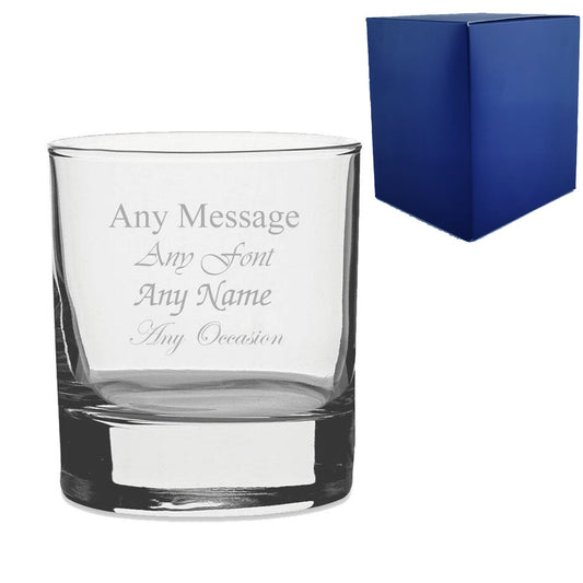 Personalised Engraved Whiskey 11.5oz Wedding  Birthday Best Man - Any Message Engraved