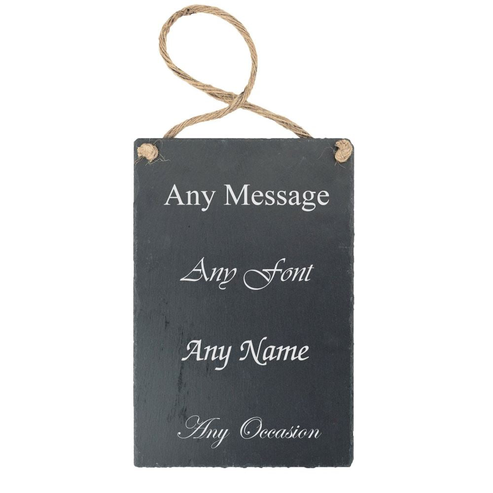 Personalised Engraved Hanging Slate Notice and Menu Board