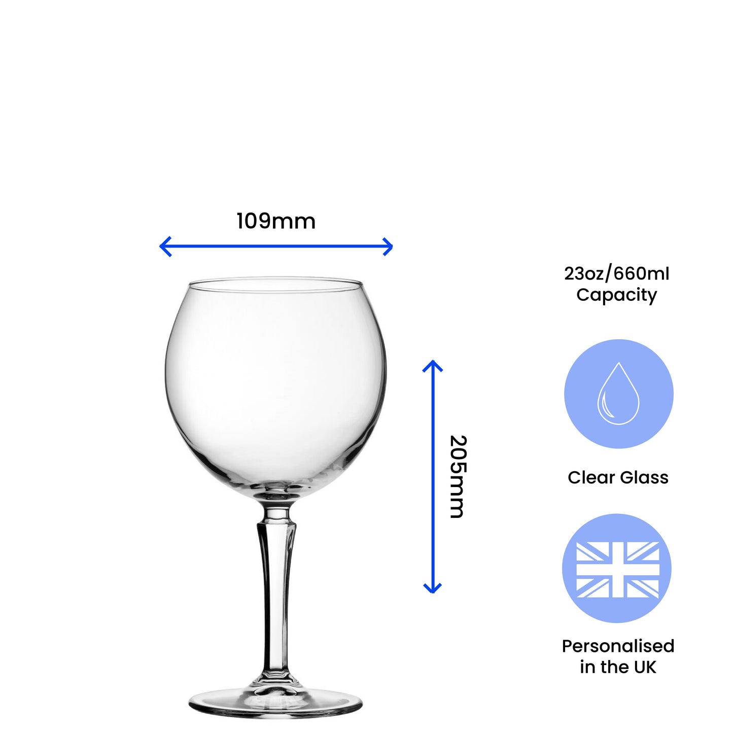 Engraved Hudson Gin Balloon with You're the Gin to My Tonic Design, Personalise with Any Message
