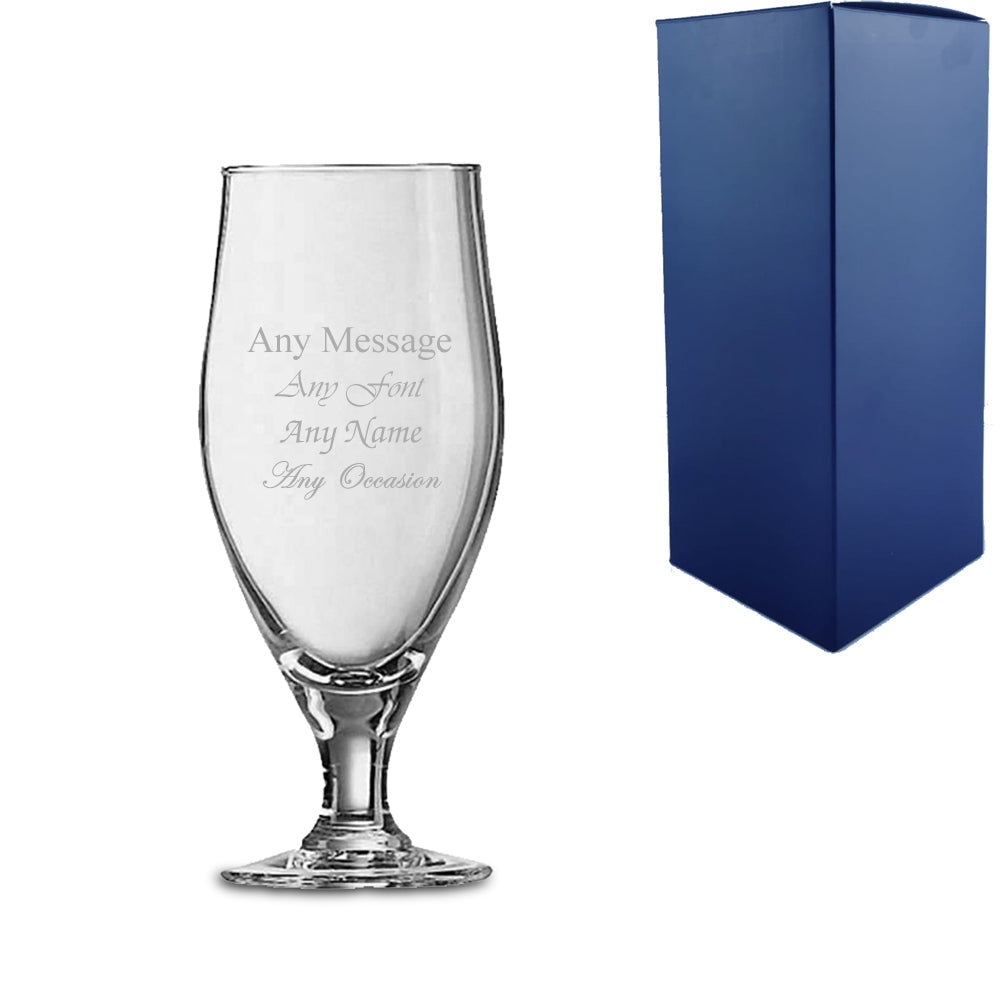 Personalised Engraved Stemmed And Pint Glasses With Gift Box